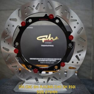 Dĩa thắng 275mm lòng đen - Khoen đỏ - GHRacing