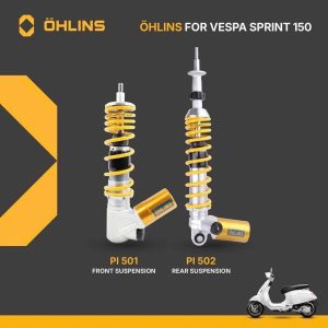 Phuộc Ohlins Vespa chính hãng tại Ohlins TTracing Việt Nam - Vespa Sprint 125 150 Pi 801 - Pi802