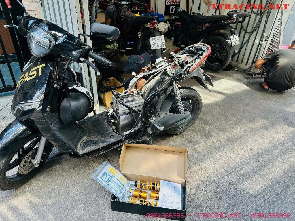 Xe điện Vinfast độ hiệu năng phuộc, thắng dầu tại TTRacing