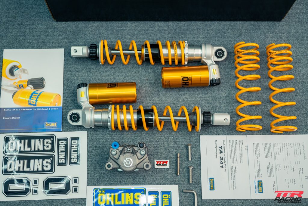 Ohlins Ya-241 và heo dầu logo xám