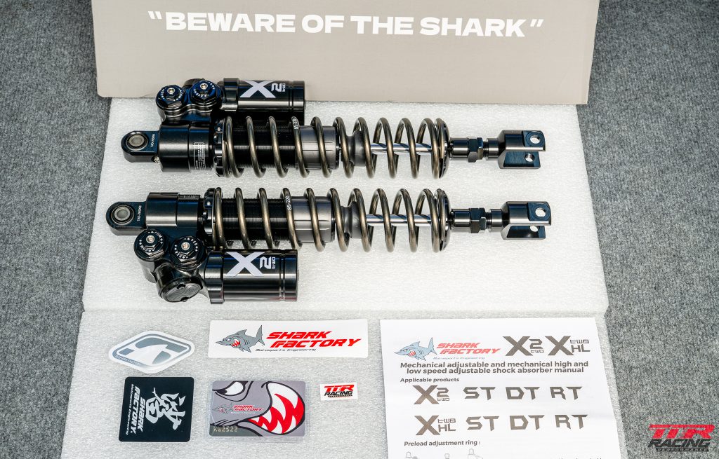 Phuộc sau Shark X2 gắn Honda SH350i, SHVN
